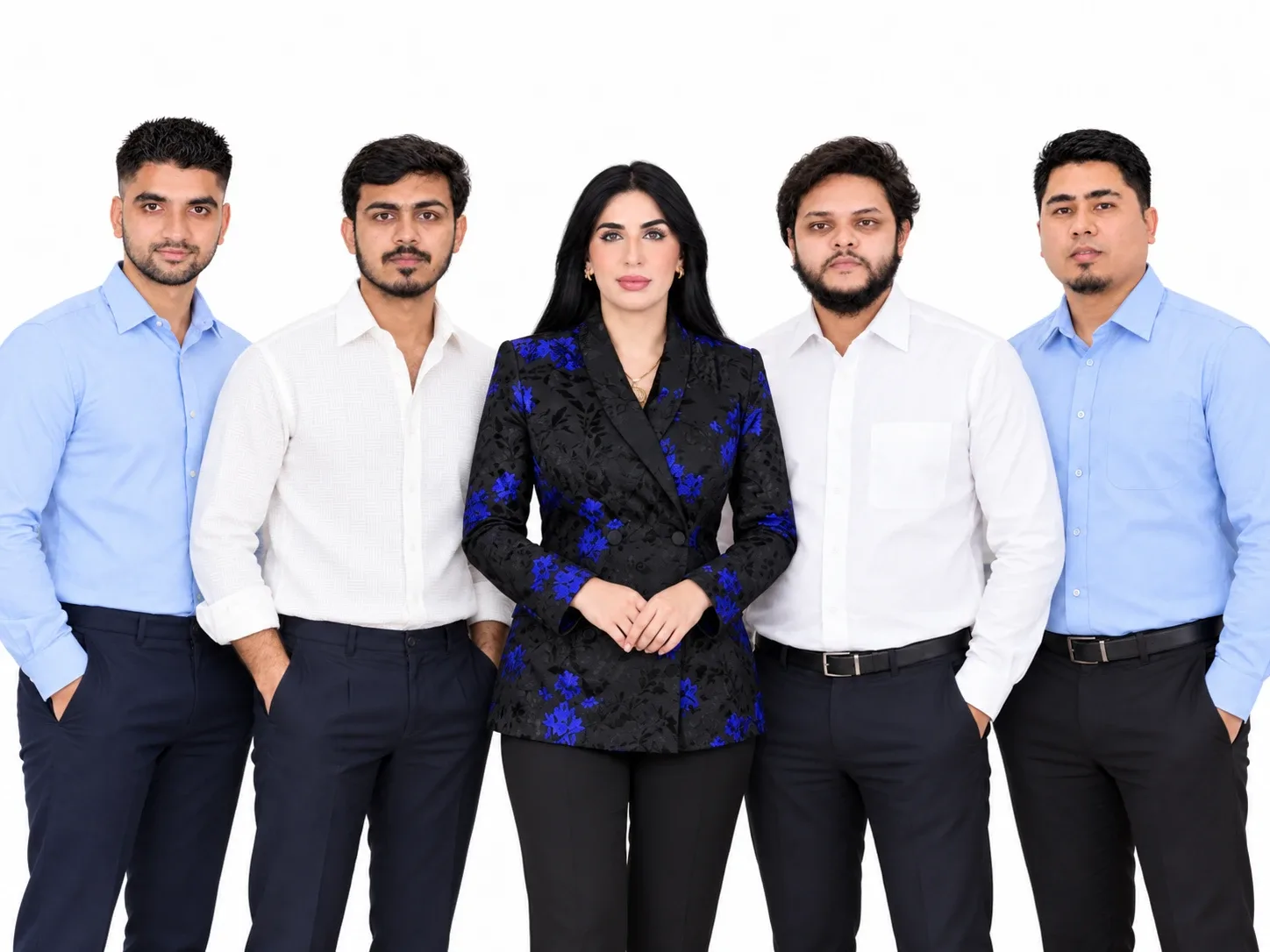 The First Link Dubai team: Aliakbar Indorwala, Usama Ali, Khadija Biglouane, Ajmain Fayek and Elmanuel Angeles